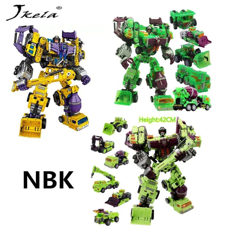 

[Promotion] NBK 1-6 Action figure Robot Ko Devastator LONG HAUL Scraper Mixmaster Figure Toy Action Figure Toys