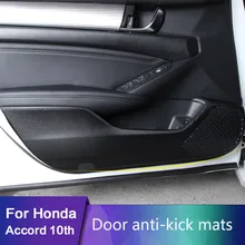Для Honda Accord 10th авто-Стайлинг 4 шт./компл. сбоку с закругленными краями и защитой от kick дверной коврик Защитная крышка колодки авто аксессуары