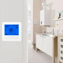 Цифровой термостат Wi-Fi умный температурный контроллер Электрический водяной газовый котел напольный нагрев 16A 3A TUYA Smart Life APP Voice