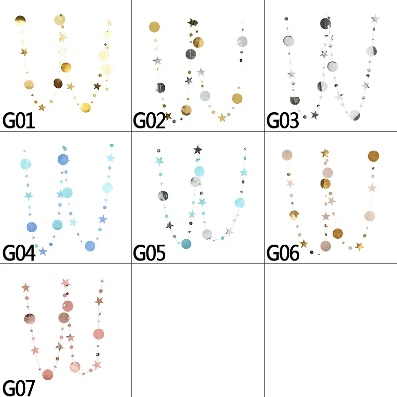 4 м Золотая и серебряная звезда круглый баннер зеркальная бумага Гирлянда для свадьбы День рождения Декор поставки DIY дома и гостиной настенный