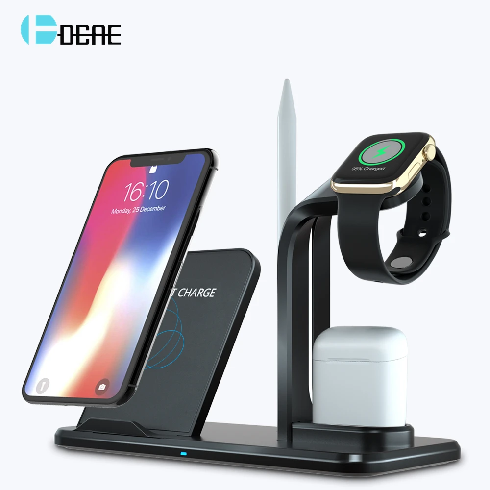 DCAE Qi Беспроводное зарядное устройство 10 Вт Быстрая зарядка подставка для IPhone 11 8 XS