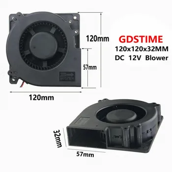Online Gdstime 100 Pcs 120x120x32mm Cooling Fan 120mm 12cm Ball Bearing 4.7 Inch Big Cooler DC Brushless Blower Fan 12V 12032 WHOLESALE
