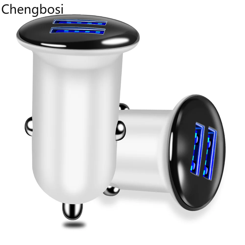 

Smart Fast Mini Car Phone Charger Dual USB Mini Car USB Chargers 3A Charging 2 USB Port Car-Charger for IPhone Samsung Xiaomi