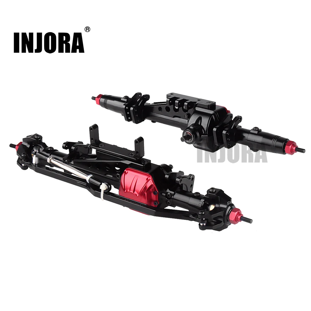 

INJORA Complete Metal RC Car Front Rear Axle for 1:10 RC Rock Crawler Axial WRAITH 90018 90020 90045 RR10 90048 90053