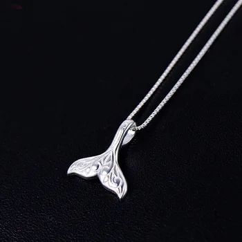 

DreamySky Hot Selling Pure Silver Color Fish Necklaces For Women Jewelry Collar Colar Free Shipping