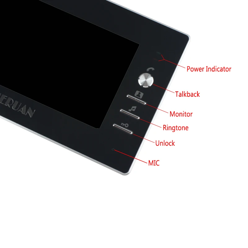 Главная Новые 7 дюймов TFT видео дверь домофон Системы комплект 3 монитор + Металл водонепроницаемый пароль HD Mini камера 1V3