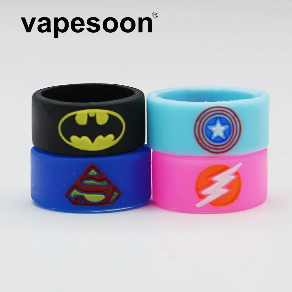

1pcs Original VapeSoon 5pcs E Cig Vape Band Ring Superman Batman Flash Captain America Vape Ring