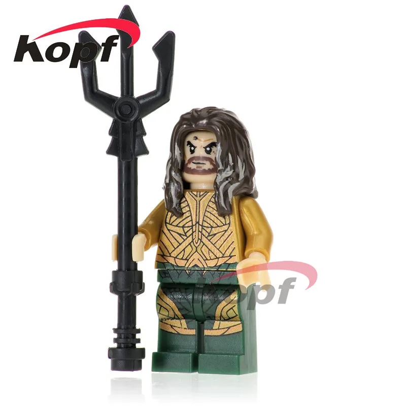 

Single Sale Aquaman Arthur Curry Harley Quinn Watchman Scarecrow Cyborg Super Heroes Building Blocks Toys for children PG286