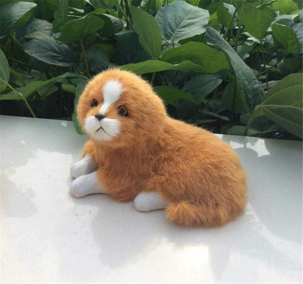 Fancytrader Simulation Animals Fox Dog Bunny Toy Made of Polyethylene and Furs Realistic Mini Doll Decoration Props 15cm1