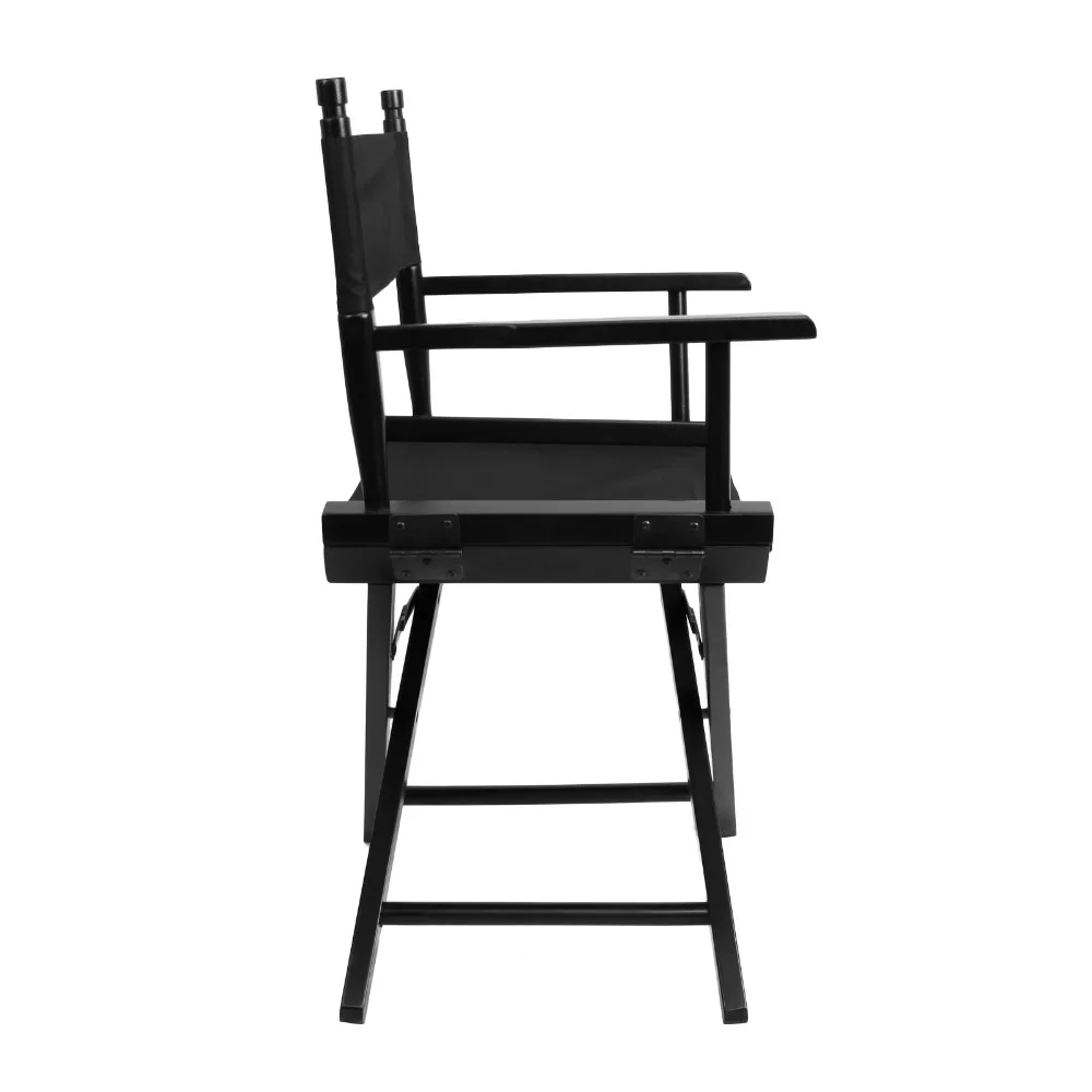 Folding Director Chair Portable Makeup Artist Director Chair Steel Outdoor Camping Fishing Black (3)