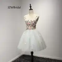 Fashion V Neck Real photos Short Cocktail dresses 2019 vestido de festa curto Cocktail gowns Formal sexy dress Plus size