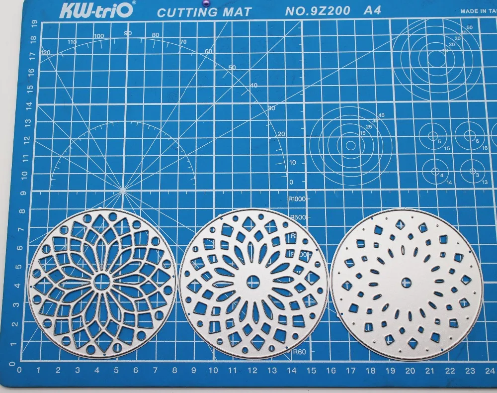 8*8 см* 3 кружевные круглые Вырубные штампы для скрапбукинга, цветочные круглые слойные Вырубные штампы для рукоделия, для создания открыток, трафареты