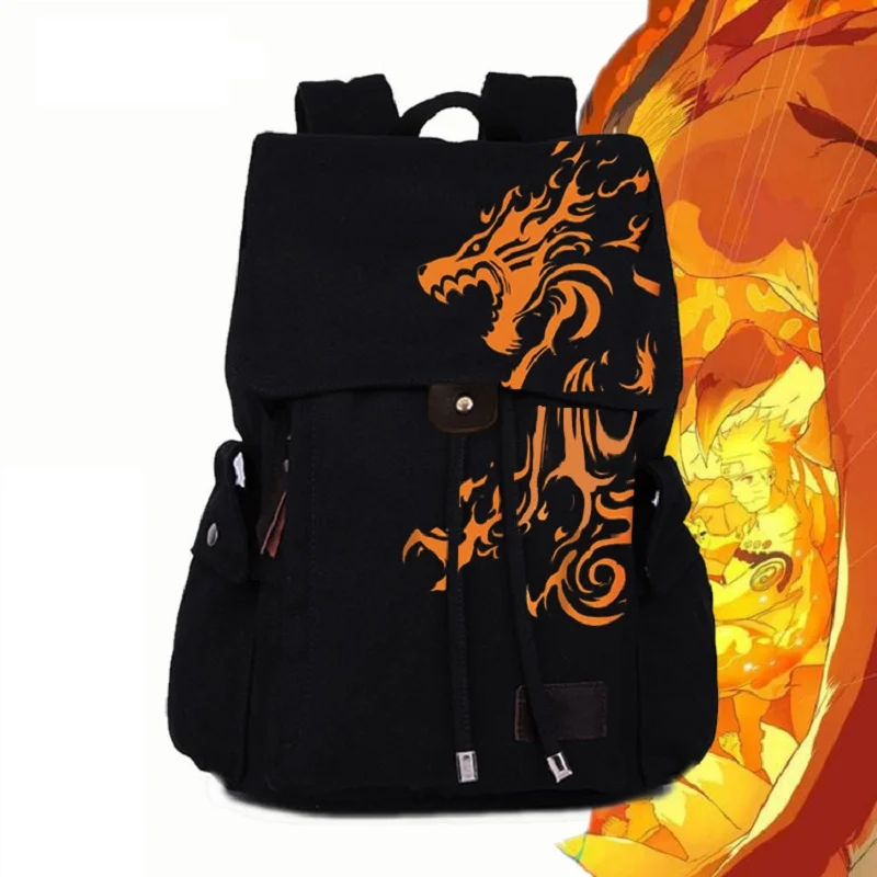 Hoge Q Nieuwe aankomst anime Naruto rugzak canvas grote capaciteit rugzak Hoge Q Nieuwe aankomst anime Naruto rugzak canvas grote capaciteit rugzak