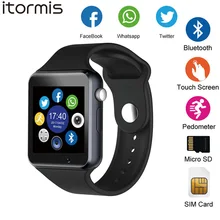 Ограниченное предложение ITORMIS смартфон часы Bluetooth часы Смарт sim-карты часы с Камера шагомер WhatsApp Facebook Twitter для iOS и Android