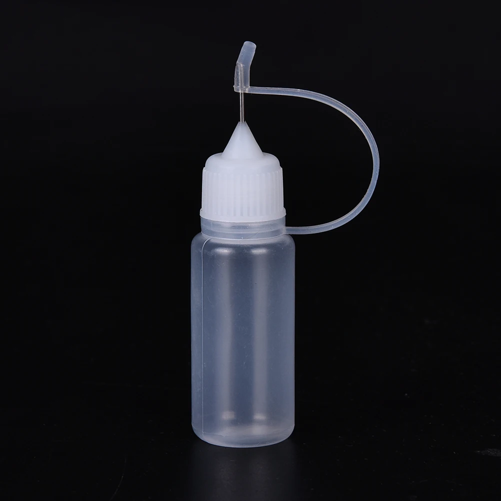 5Pcs/lot 10ML Empty Plastic Needle Bottle PE Plastic Dropper Bottles