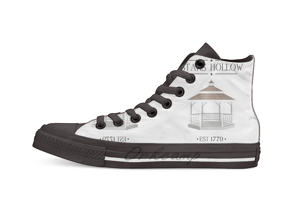 

Gilmore Girls Stars Hollow! Design breathable Casual High Top lace-up Canvas shoes sneakers For Drop shipping