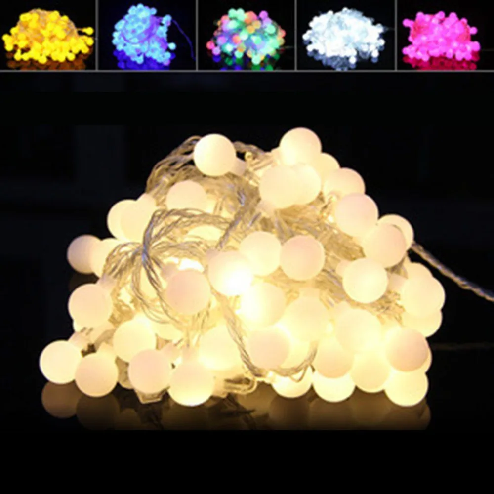 8.5M Waterproof LED Ball String Lights Outdoor/Indoor Christmas Wedding Party Fairy Light