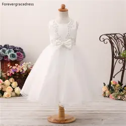 Forevergracedress Элегантный Прекрасный платья в цветочек для девочек 2019 с бантом без рукавов дети Пышное Платье Детский фартук