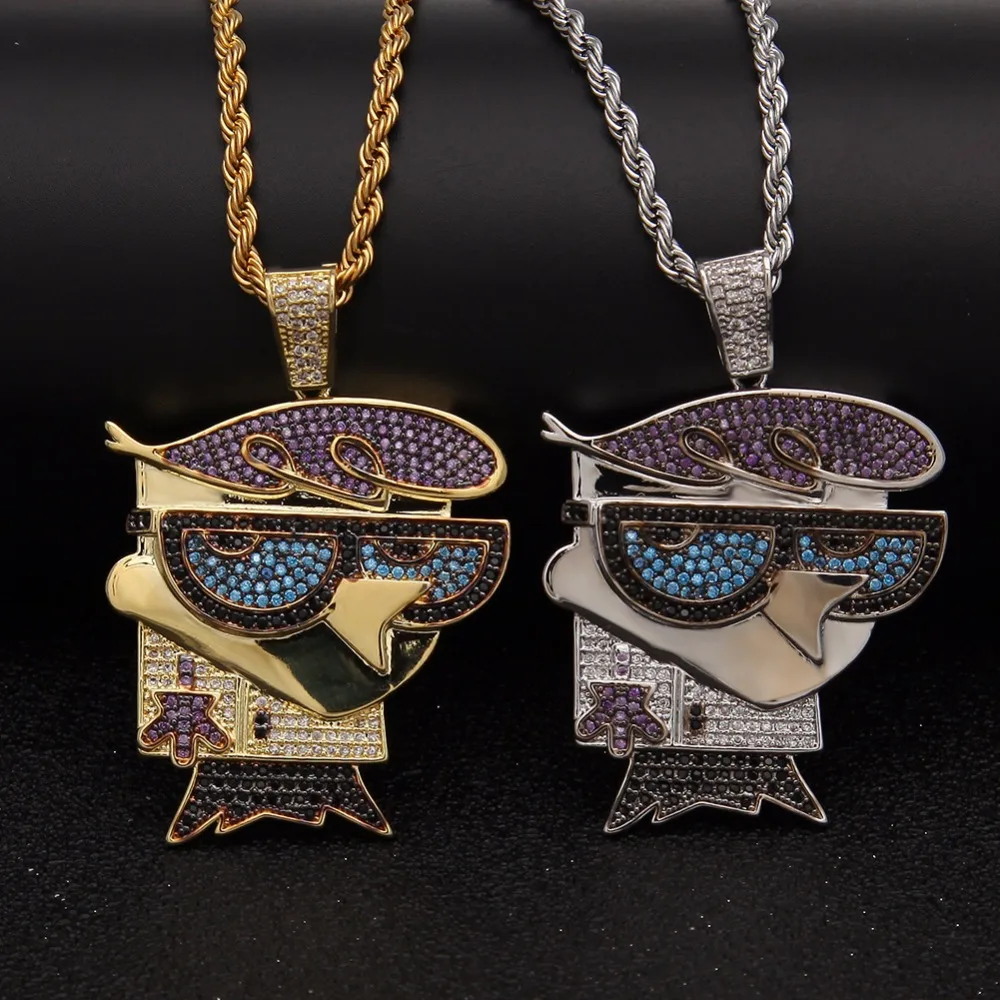 Men Hip hop Pave Setting AAA Zircon Mr Cartoon bird