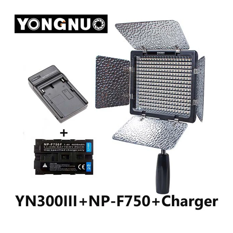 bilder für Yongnuo yn300 iii yn-300 iii 3200 karat-5500 karat cri95 kamera foto led-videoleuchte mit 4600 mah np-f750 akku mit ladegerät set bilder für Yongnuo yn300 iii yn-300 iii 3200 karat-5500 karat cri95 kamera foto led-videoleuchte mit 4600 mah np-f750 akku mit ladegerät set