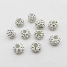 10 шт горный хрусталь белый цвет волос оплетка dread дредлок бусины кольца трубка для укладки аксессуары около 4,2 мм отверстие