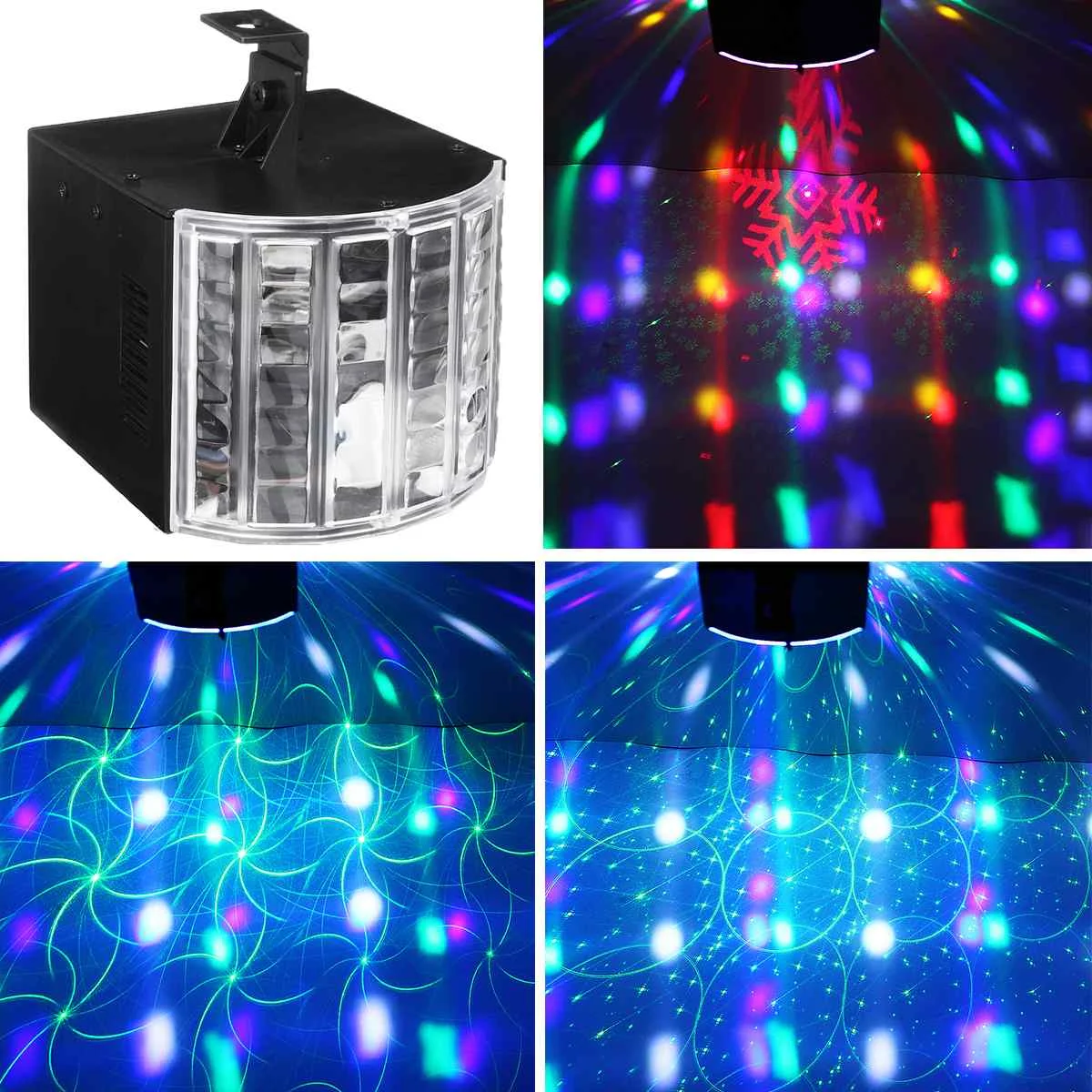 DJ огни RGBYWP сценический эффект Освещение 20 Вт RGB светодиодный лазерный эффект сценическое освещение 4 режима пульт дистанционного