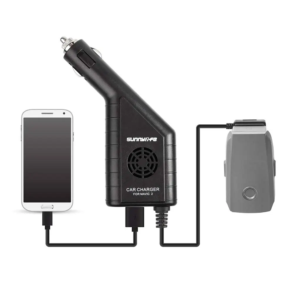 

2 in 1 Car Charger for DJI MAVIC 2 PRO ZOOM Drone Remote Controller Charger Mavic 2 USB Battery Charger Camera Drone Accessories