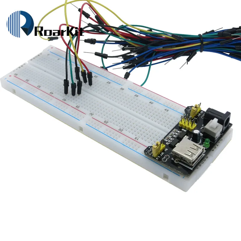 3,3 В/5 В MB102 макетная плата модуль питания+ MB-102 830 точек прототип хлебная плата для arduino комплект+ 65 перемычек