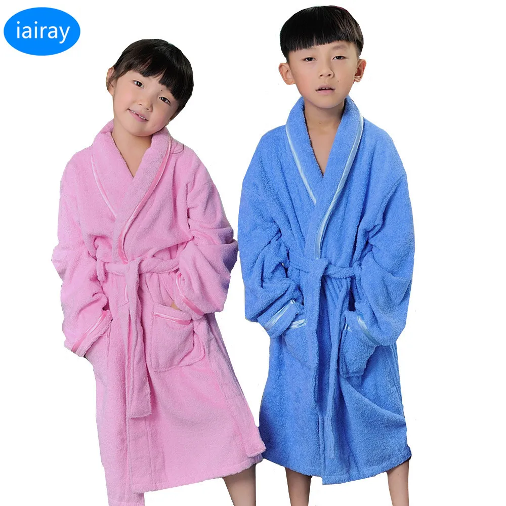 

iAiRAY children robe child towel bathrobe girl pyjamas kids bath robes thick cotton bathrobe for girls big boys pajamas sleepers