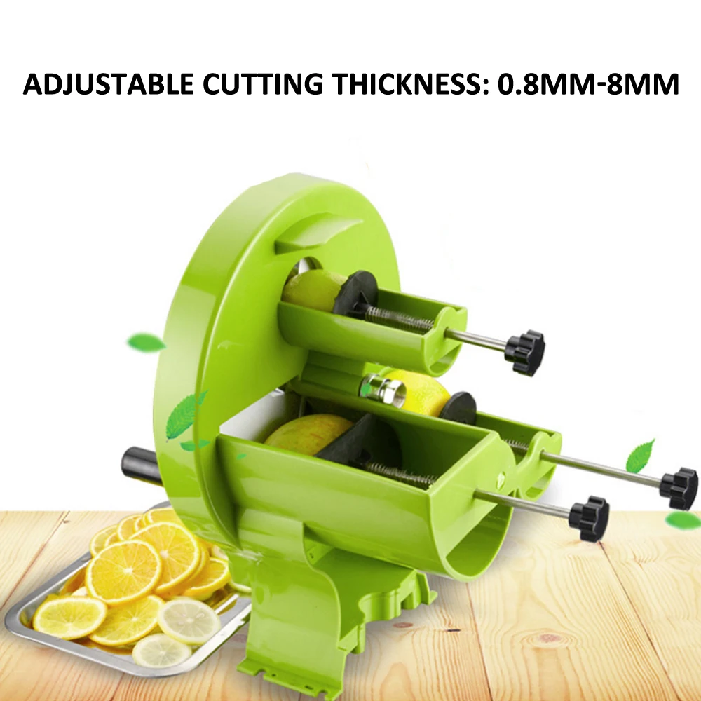  Manual Food Fruit Slicer Vertical Plastic Cylinder Knife Hand Shake Cutting Machine Fruit Vegetable - 33013176939