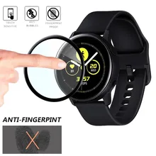 Ouhaobin протектор из стекловолокна для samsung Galaxy Watch, активная полноразмерная мягкая защитная пленка из стекловолокна для экрана 424#2