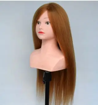 Super Quality 80% Natural Hair Dummy Mannequin Head Dolls Head With Hair  65cm Long Hair Training Head With Shoulder - Mannequins - AliExpress