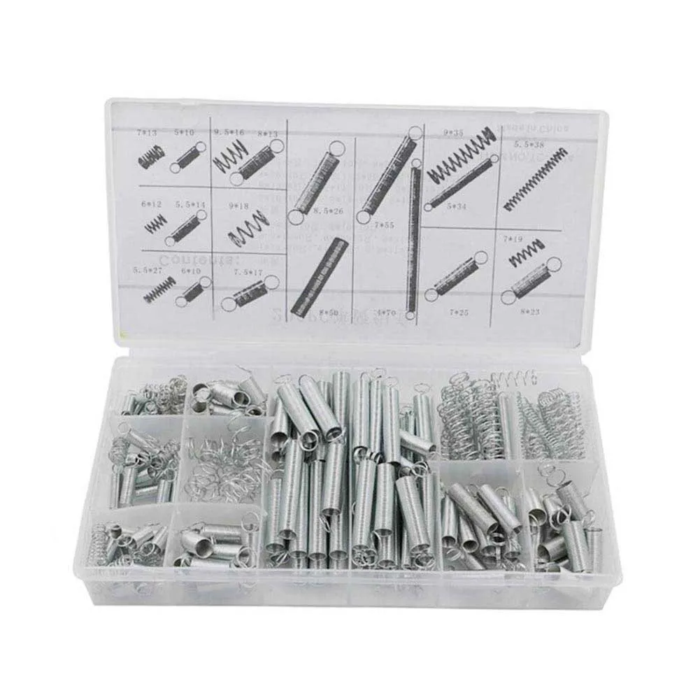 

200Pcs/set 20 Sizes Practical Metal Tension/Compresion Springs Assortment Kits 88 WWO66