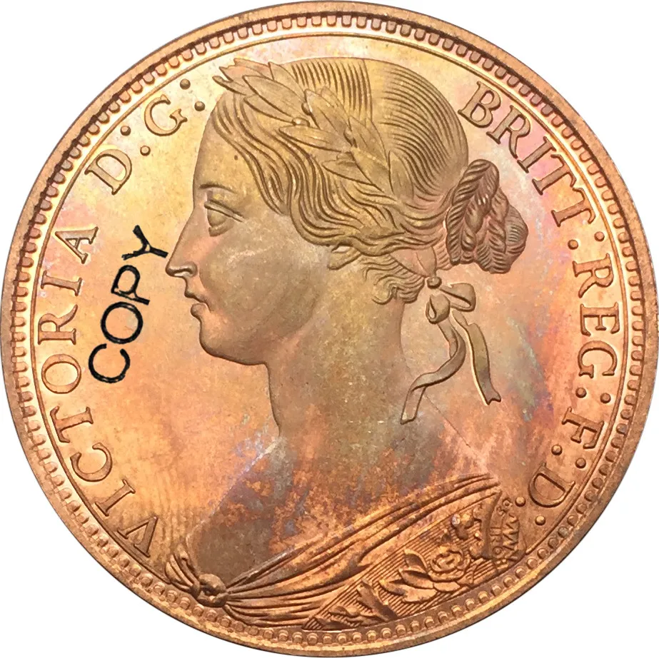 Монета из красной меди 1875 H|Безвалютные монеты| |