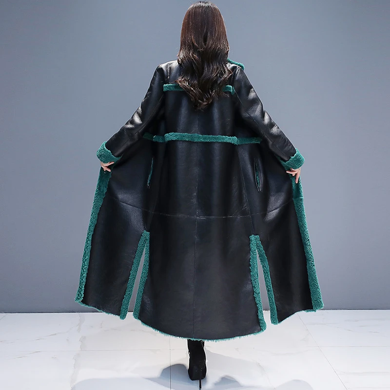 Зимняя куртка женская овечья шерсть пальто из искусственного меха X-Long теплая женская шуба женская плюс размер шерсть женский пиджак HHPC16