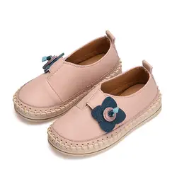 Обувь для маленьких девочек, новинка 2019 года, осенняя повседневная обувь с мягкой подошвой и цветами для девочек
