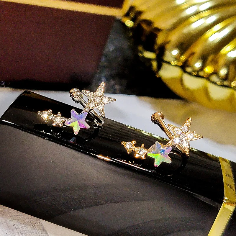 

star New fashionable personality Ear Clip ear cuff no hole earring punk rock non pierced earrings cuff earrings