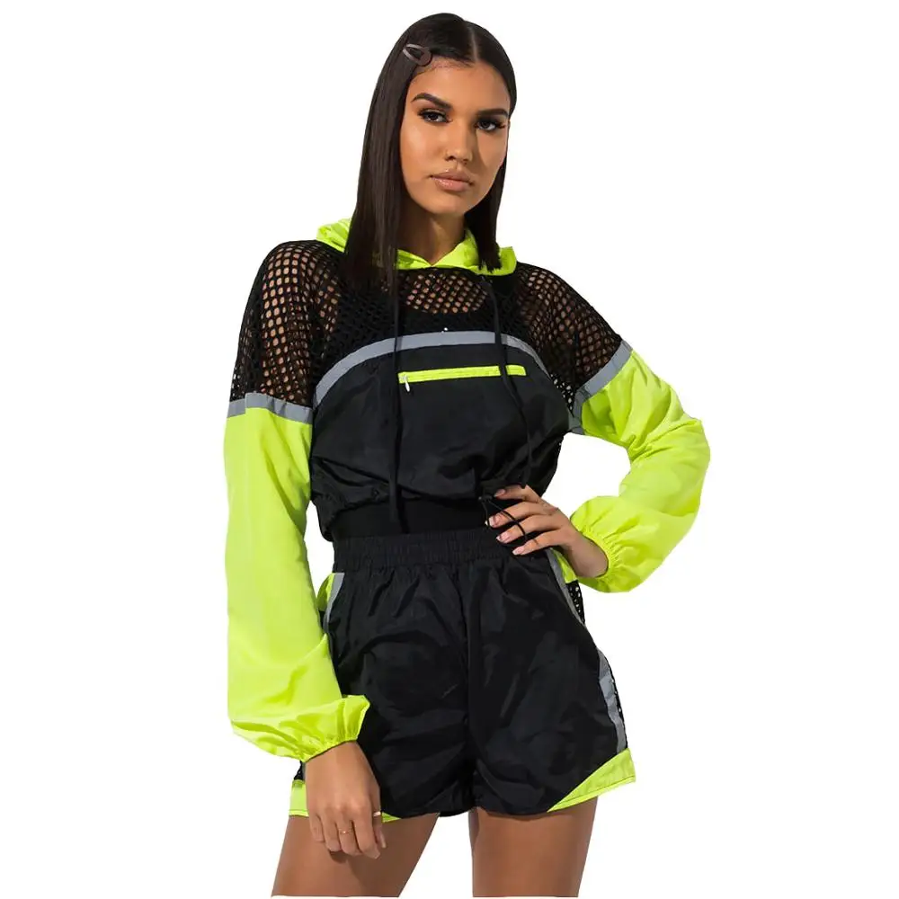 Sexy Fluorescent Color Patchwork Women