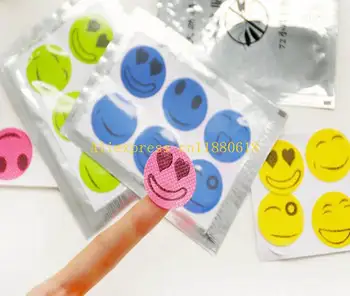 

600pack/lot (1 Pack=6pcs) Mosquito Repellent Patch Smiling Face Type Drive Midge Mosquito Cartoon Anti Mosquito Repeller Sticker