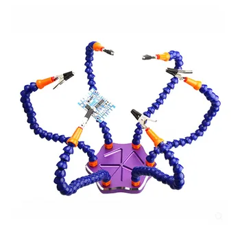 

1PC Welding Station Multi Soldering Helping Hand Tool with 6PCS Flexible Arms Holder For RC PCB Repair