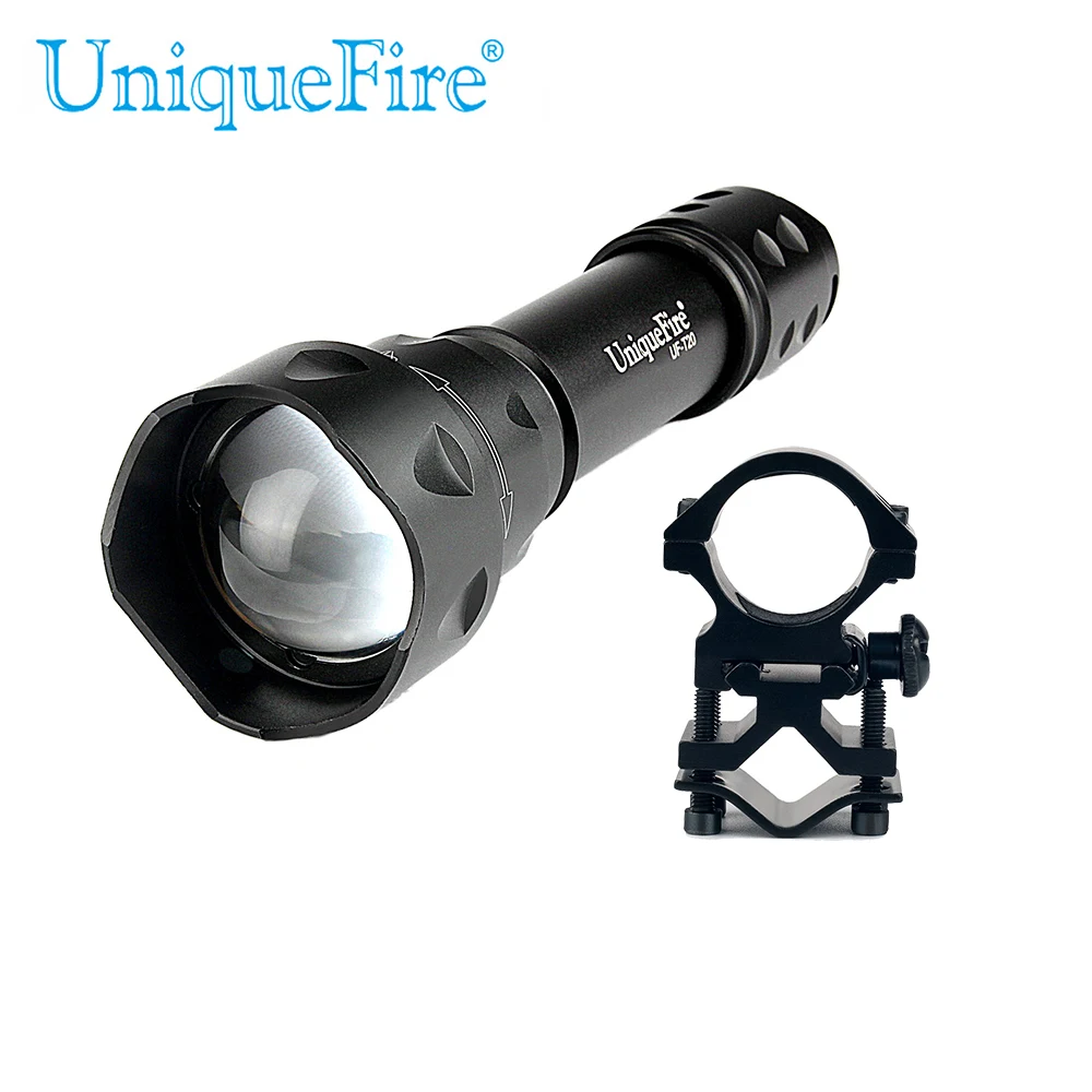 

UniqueFire UF Flashlight 1200 LM T20 CREE XML T6 LED Flashlight Outdoor Water Resistant With Adjustable Focus+Scope Mount