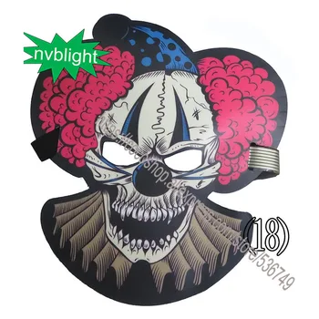 

2018New El Mask LED Mask 10pc/Lot different model with Sound Inverter