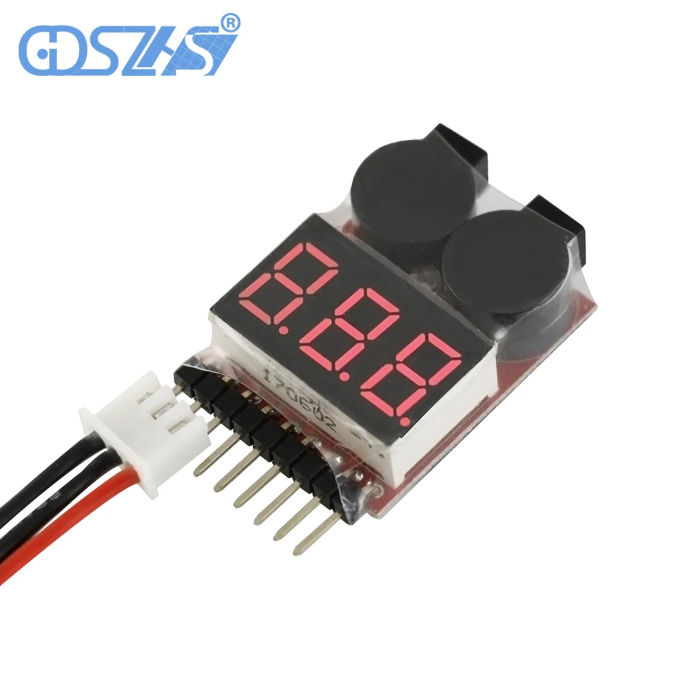 1 8S Low Voltage battery tester Buzzer Alarm 1 8S Lipo/Li ion/Fe