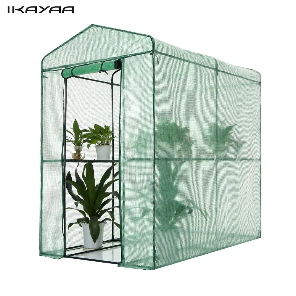 iKayaa Outdoor Greenhouse Garden Large Walk In Greenhouse 4 Shelves