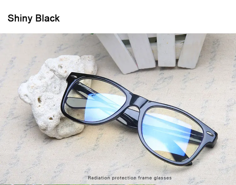 Очки для компьютера Oculos de Grau оправа для очков для мужчин и женщин прозрачные очки голубое покрытие антибликовое анти УФ - Цвет оправы: C1 Bright Black