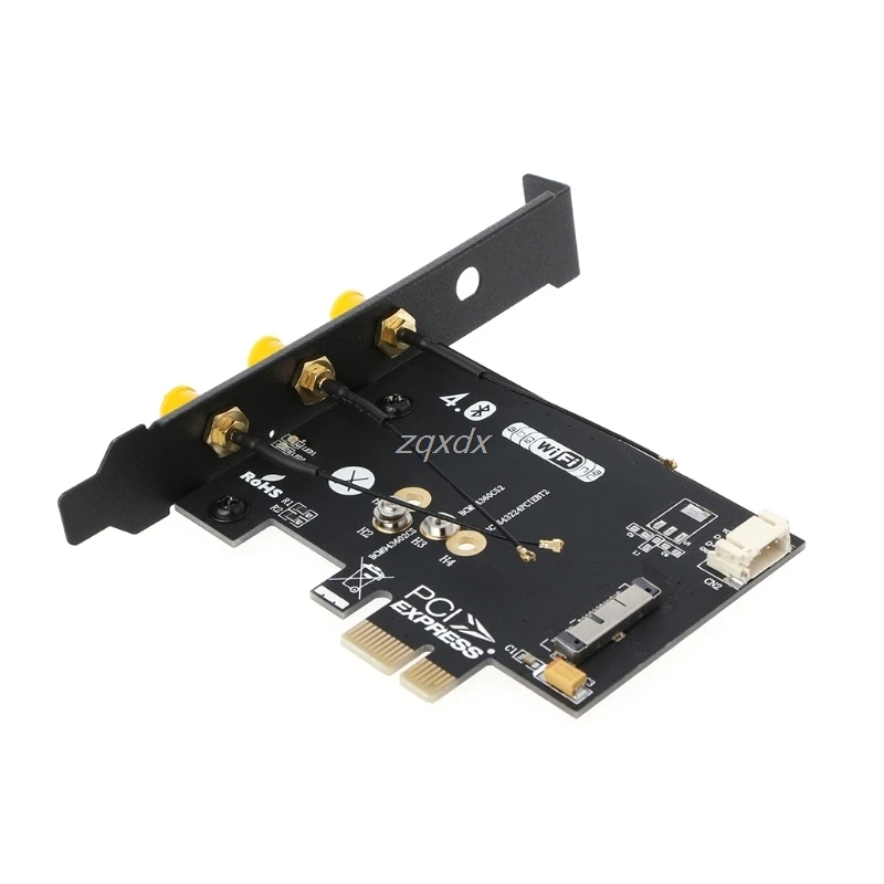 WiFi+ Bluetooth 4.0 Wireless Card To Mini PCI-E 1X Adapter For PC/Hackintosh Whosale&Dropship