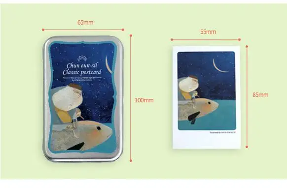40 шт./лот мультяшная жестяная коробка набор поздравительных открыток мини ретро-открытки Европейский классический стиль карты и приглашения H009