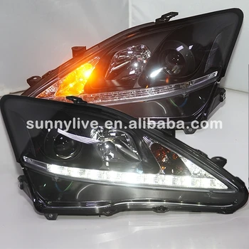 

For Lexus IS250 IS300 IS350 LED Head Lamp with Xenon Projector Lens 2006-2010 Year Black Housing SN