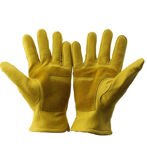 Теплые желтые противоскользящие перчатки для катания на лыжах и сноуборде