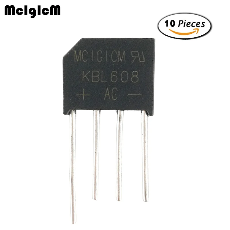 MCIGICM 10 шт. 6A 800V диодный мост выпрямитель kbl608|bridge rectifier|diode bridge rectifierdiode |